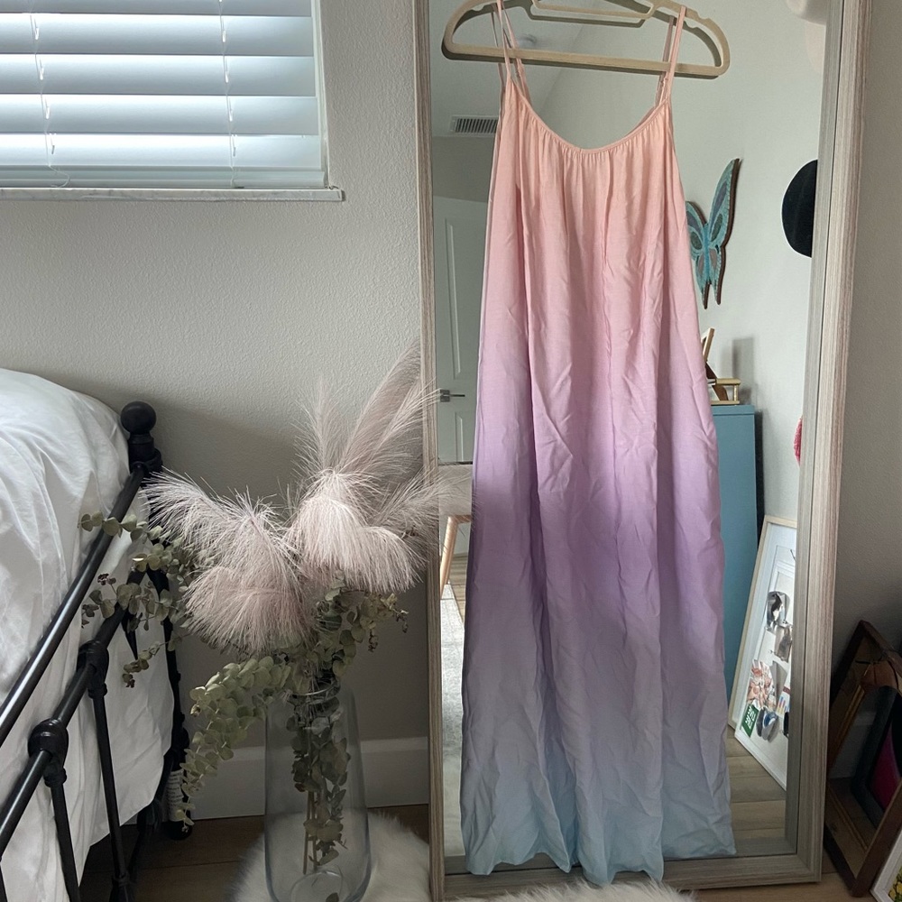 Ombré Pastel Maxi Lounge Dress